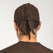 Anade-gorro-quirofano-bandana-marron-trasera