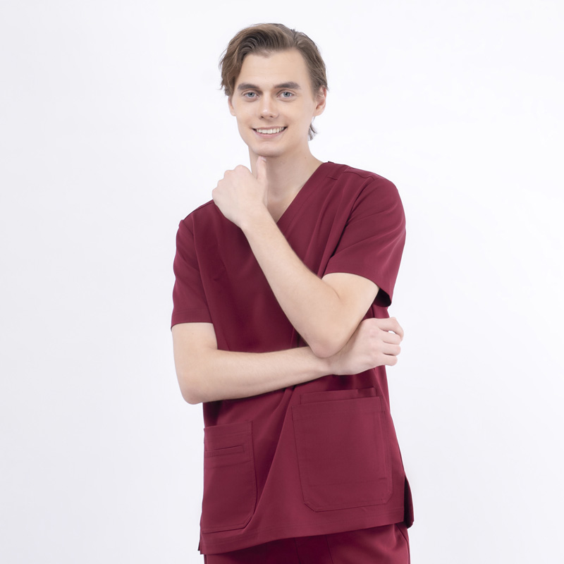 Chaqueta v bols. unisex burdeos