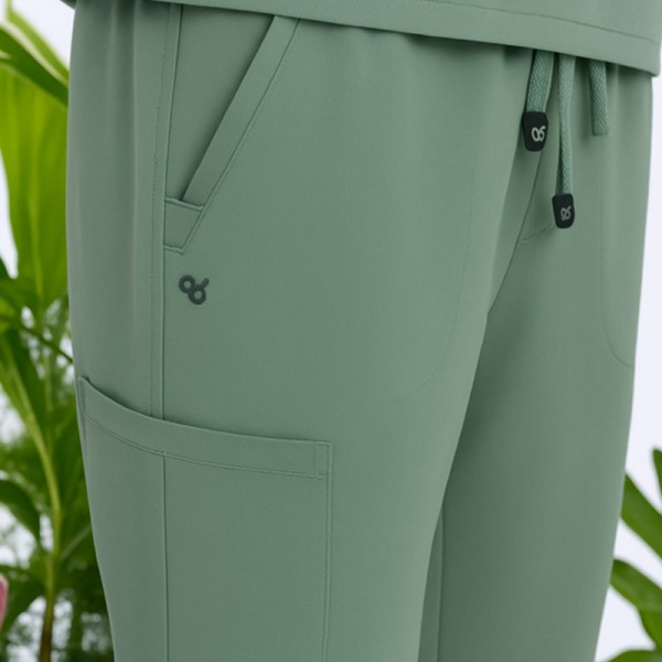 Pantalón sanitario recto 3 bolsillos sage green (1)
